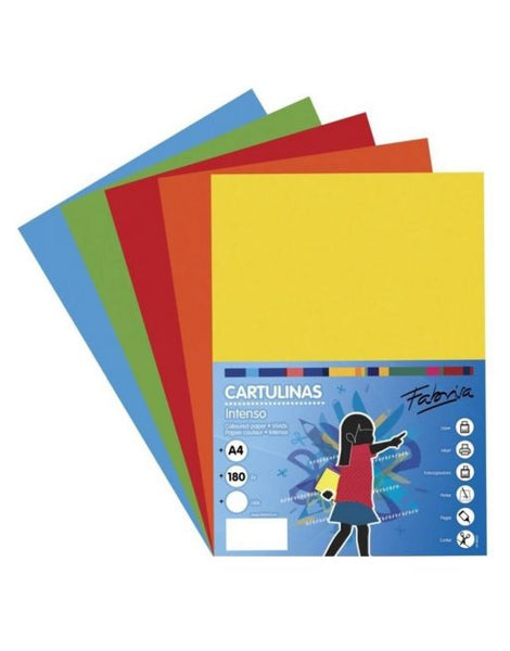 Paquete De Cartulias A4 - Colores Intensos - Pack 50 ud - Fabrisa