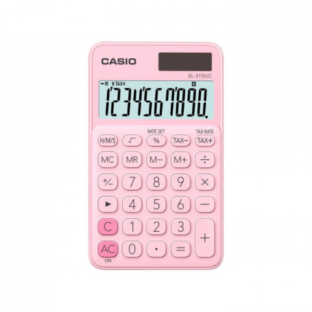 Calculadora Casio Sl-310uc-Pk Bolsillo 10 Digitos Tax +/- Tecla Doble Cero Color Rosa - Casio