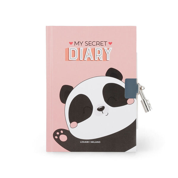 Mi Diario Secreto Personal Panda - Diario Con Candado Para Niño Panda - Legami