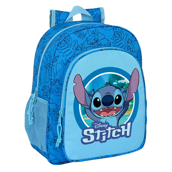 Mochila Escolar Mediana Stitch - Mochila Escolar Adaptable A Carro Stitch Talla M - Mochila Junior Stitch - Mochila ESO Primaria Stitch - Safta
