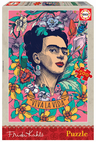 Puzzle Frida Kahlo 500 Piezas Viva La Vida - Puzzle Super Frida Kahlo  500 Fichas - Educa