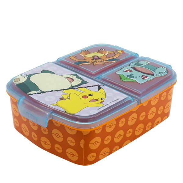 Sandwichera Fiambrera Múltiple Pokémon Tupper Tres Compartimentos Stor