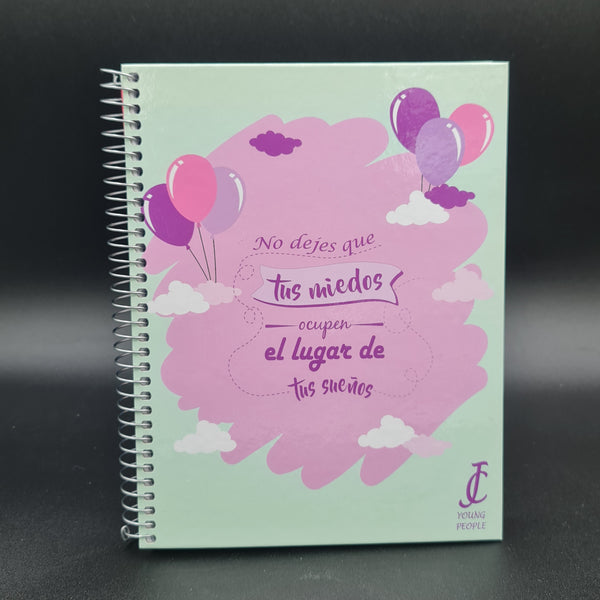 Cuaderno - Libreta - Bloc De Tamaño Folio No Dejes Que Tus Miedos Ocupen El Lugar De Tus Sueños