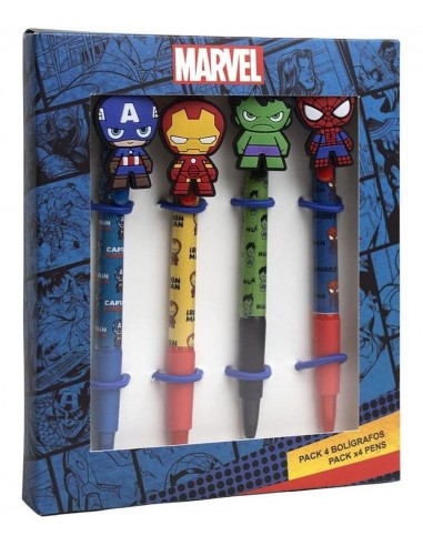Set Pack De 4 Boligrafos Avengers Marvel
