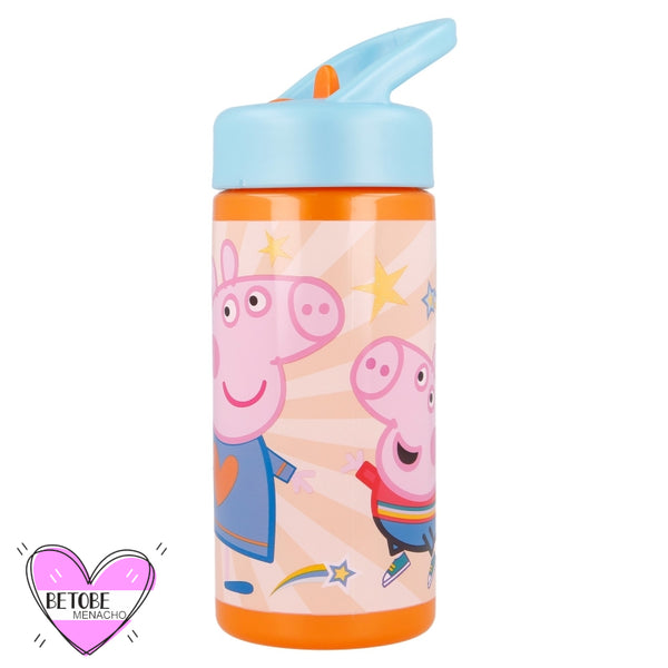Botella De Agua Infantil Con Pajita - Peppa Pig
