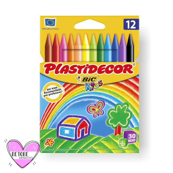 Ceras Plastidecor Bic Kids ( 12 Colores )