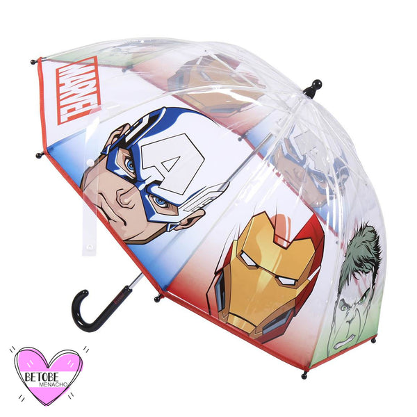 Paraguas Infantil Hulk Thor Avengers Transparente