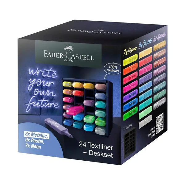 Marcadores Rotuladores Set De Escritorio Con 24 Colores Textliner - Faber Castell
