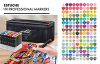 Canvas Rotuladores Profesionales Para Lettering, Studygram y Bullet Journal - Rotuladores De Punta Redonda Y Viselada Profesionales 160 Unidades - Alex Bog