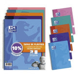 Cuaderno Tamaño Folio 4x4 mm 80 Hojas Con Margen Tapas Plástico Colores Variados - Oxford