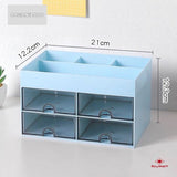 Organizador De Sobremesa Escritorio Horizontal 4 Cajones 8 Compartimentos -Alex Bog