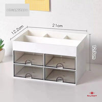 Organizador De Sobremesa Escritorio Horizontal 4 Cajones 8 Compartimentos -Alex Bog