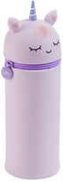Estuche Portatodo De Silicona 2 en 1  Estuche Y Cubilete De Escritorio Unicornio Kawaii - MiquelRius