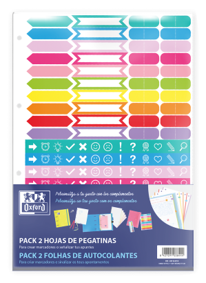 Pegatinas Para Personalizar Apuntes -Señalizar Apuntes - Personalizacion De Apuntes - 2 Hojas Pegatinas Para Apuntes - Oxford