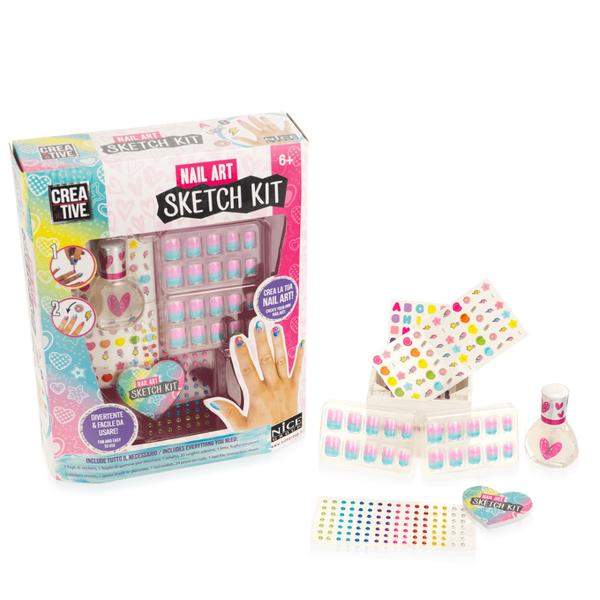 Kit Infantil Creativo Artístico Para Uñas - Kit De Uñas De Moda Infantil - Crea Y Diseña Tus Uñas - Girabrilla