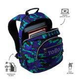 Mochila Escolar Mediana Azul Seli Gommas - Totto