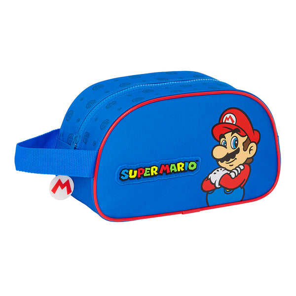 Neceser Aseo Viaje Super Mario Bross - Neceser Con Asa Adaptable Carro Nintendo Super Mario Bross - Safta