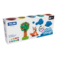 Pasta Blanda Para Modelar 10 Colores Caja 10 Botes 85 g Pasta Blanda Moldear Basic Soft Dough Pasta Infantil Plastilina A Base De Trigo  - Milan