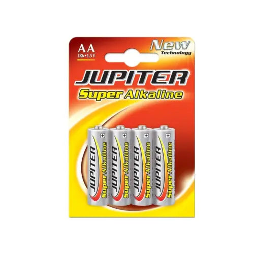 Blister De 4 Pilas Alkalinas AA LR6 1,5 Voltios - Jupiter