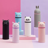 Estuche Portatodo De Silicona 2 en 1 Estuche Y Cubilete De Escritorio Conejo Kawaii - MiquelRius