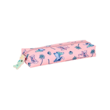 Estuche Portatodo Rectangular Con Banda Elástica Porta Libreta STITCH Rosa - Safta