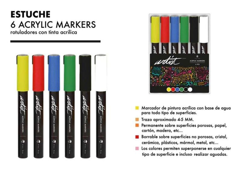 Marabu DO IT Craft Marker, set di 2 penne acriliche con punta da 2-3 mm, pennarello acrilico con sistema di filtraggio senza pompaggio, multi-marker per pietre, legno e molto altro, 0128000000200