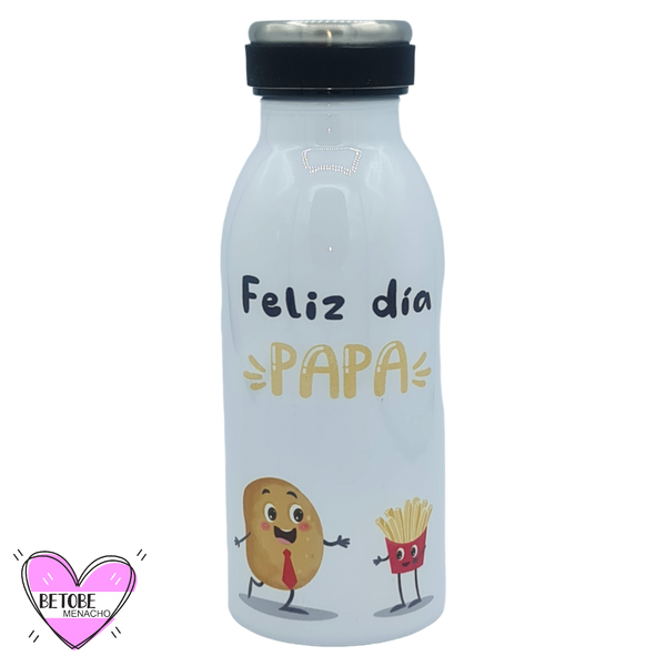 Botella Térmica De Acero Inoxidable Feliz Día Papa - 320 ml