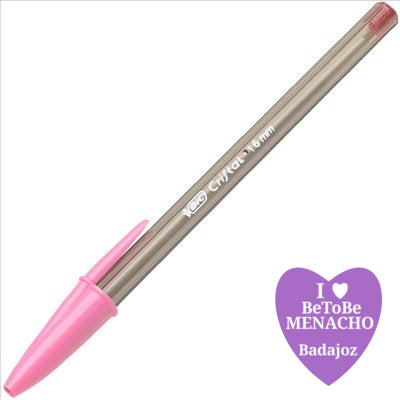 BOLÍGRAFO BIC CRISTAL FUN ROSA