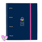 Carpeta De 4 Anillas Con Recambio Benetton Corazones