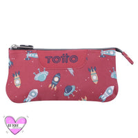 Estuche / Portatodo De Tres Compatimentos Totto Cohetes