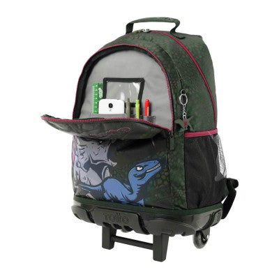 TOTTO Mochila escolar con ruedas – Renglones - 4Y5 Estampado Dinosaurios