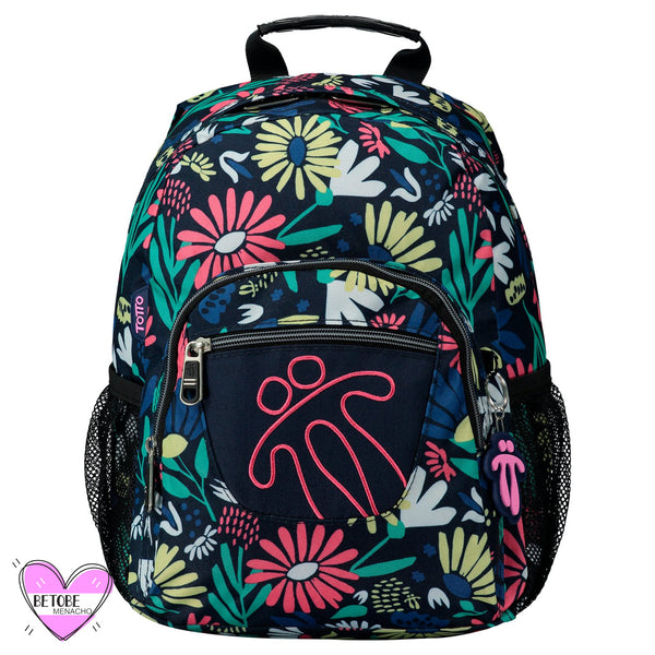 Mochila Escolar Pequeña Totto Flores Primavera / Mod. Tempera – Be